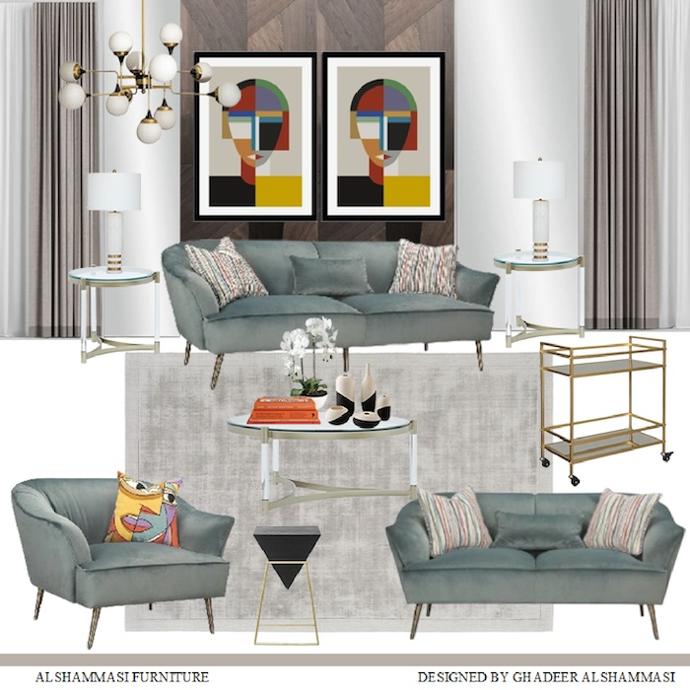 Living room mood board
